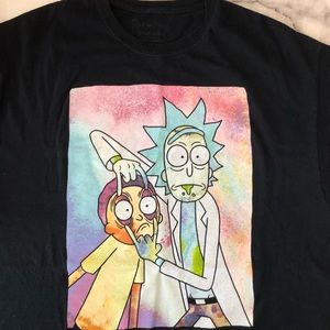 black short sleeve Rick and Morty graphic Tee